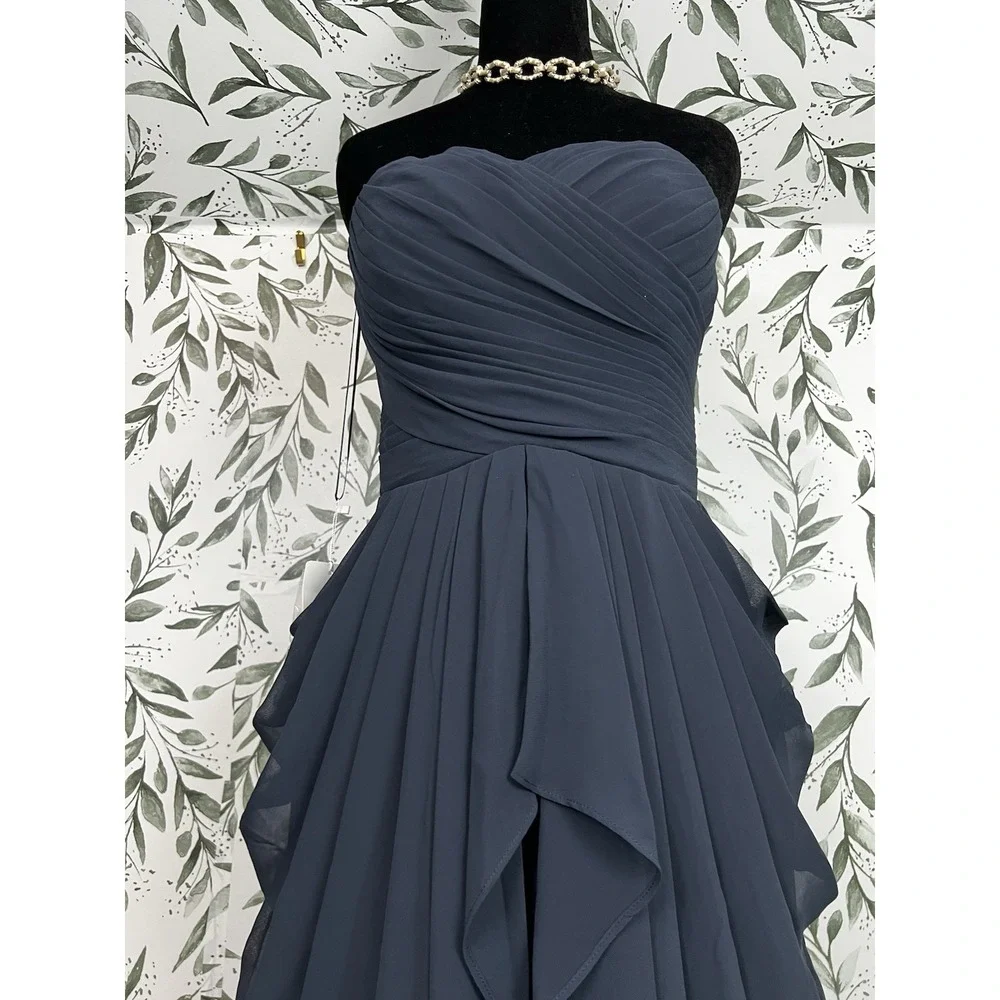 Dark Blue Sz S Corset Dress Bridesmaid Prom Party Cocktail NWT #9/B Wedding - Picture 4 of 12
